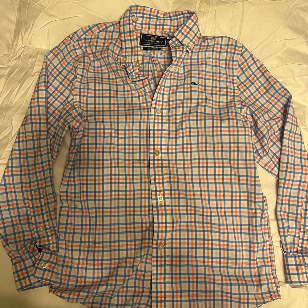 Vineyard Vines Boys Multicolor Plaid Shirt